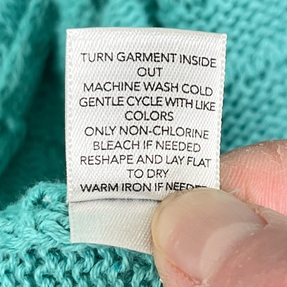 CJ Banks Plus Size Light Teal/Aqua Knit Cardigan Sweater Size 2X - Picture 11 of 12